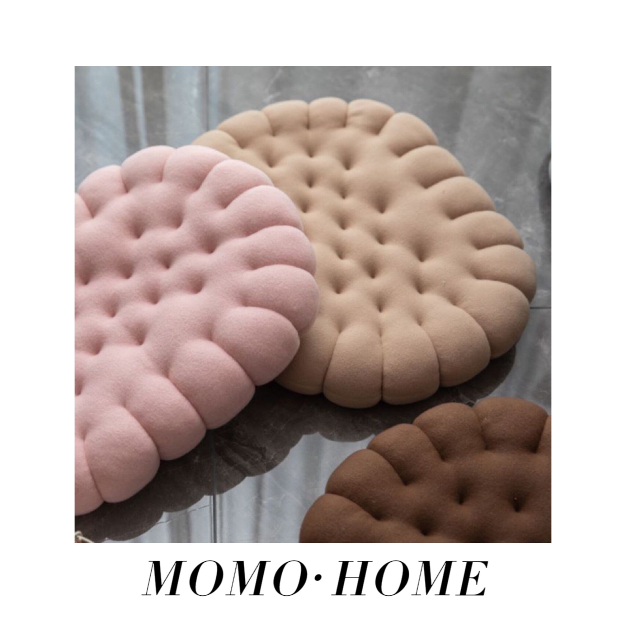 MOMO HOME家居小红书办公室板凳座椅垫学生椅子屁股垫椭圆形饼干
