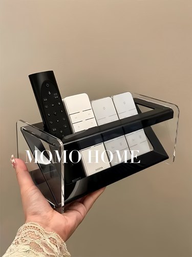MOMO 小红书亚克力遥控器收纳架ins轻奢茶几收纳桌面置物架手机