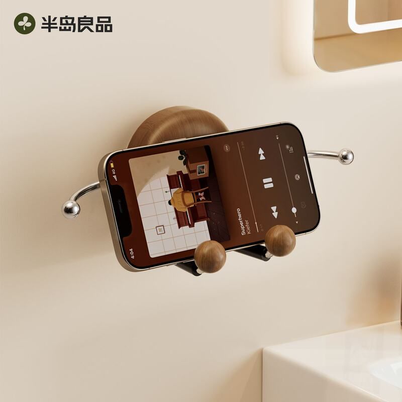 MOMO复古吸盘手机支架批发厨房卫生间创意多功能家用置物架BD