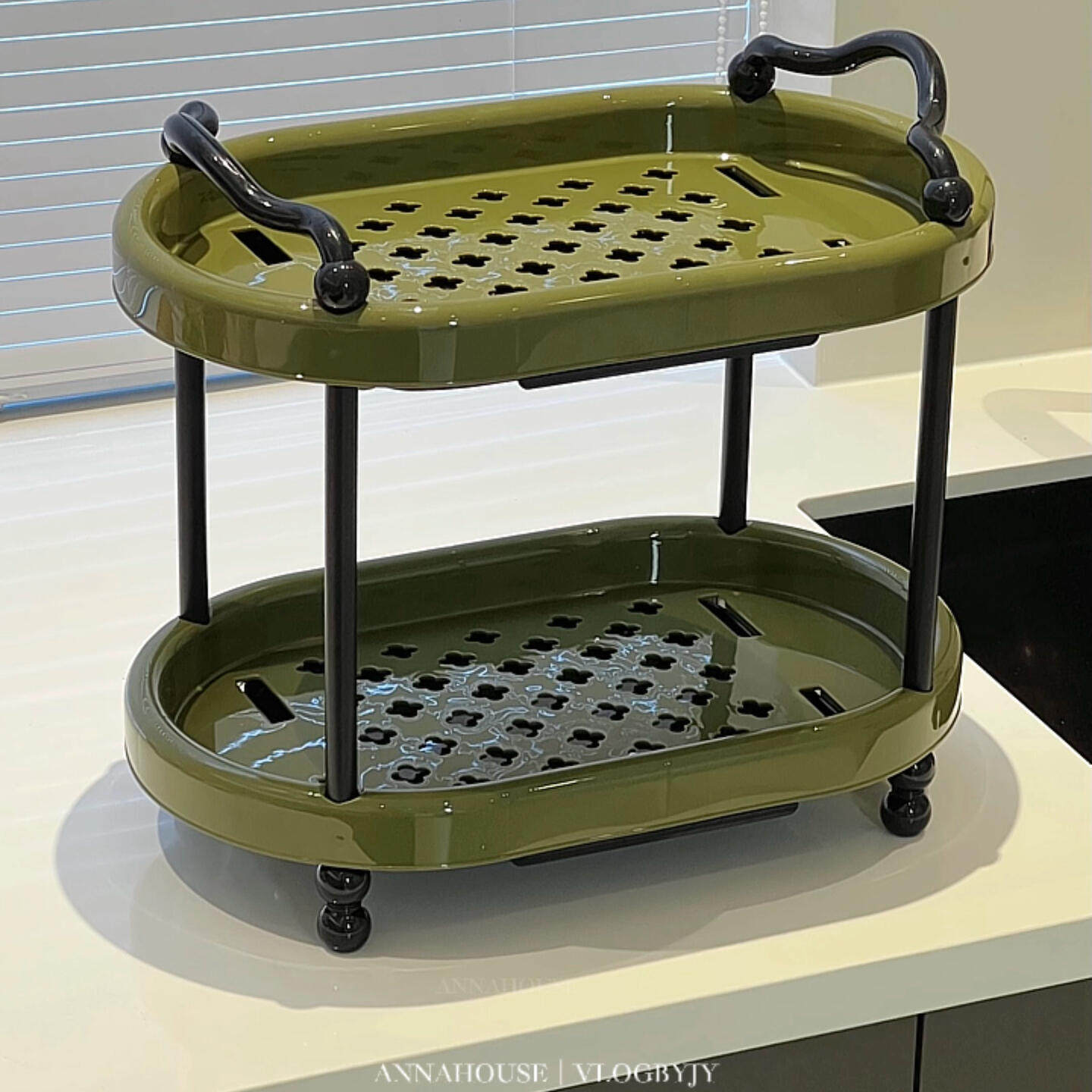 MOMO HOME双层厨房沥水架家用水池旁杯子收纳置物架双层茶杯咖啡