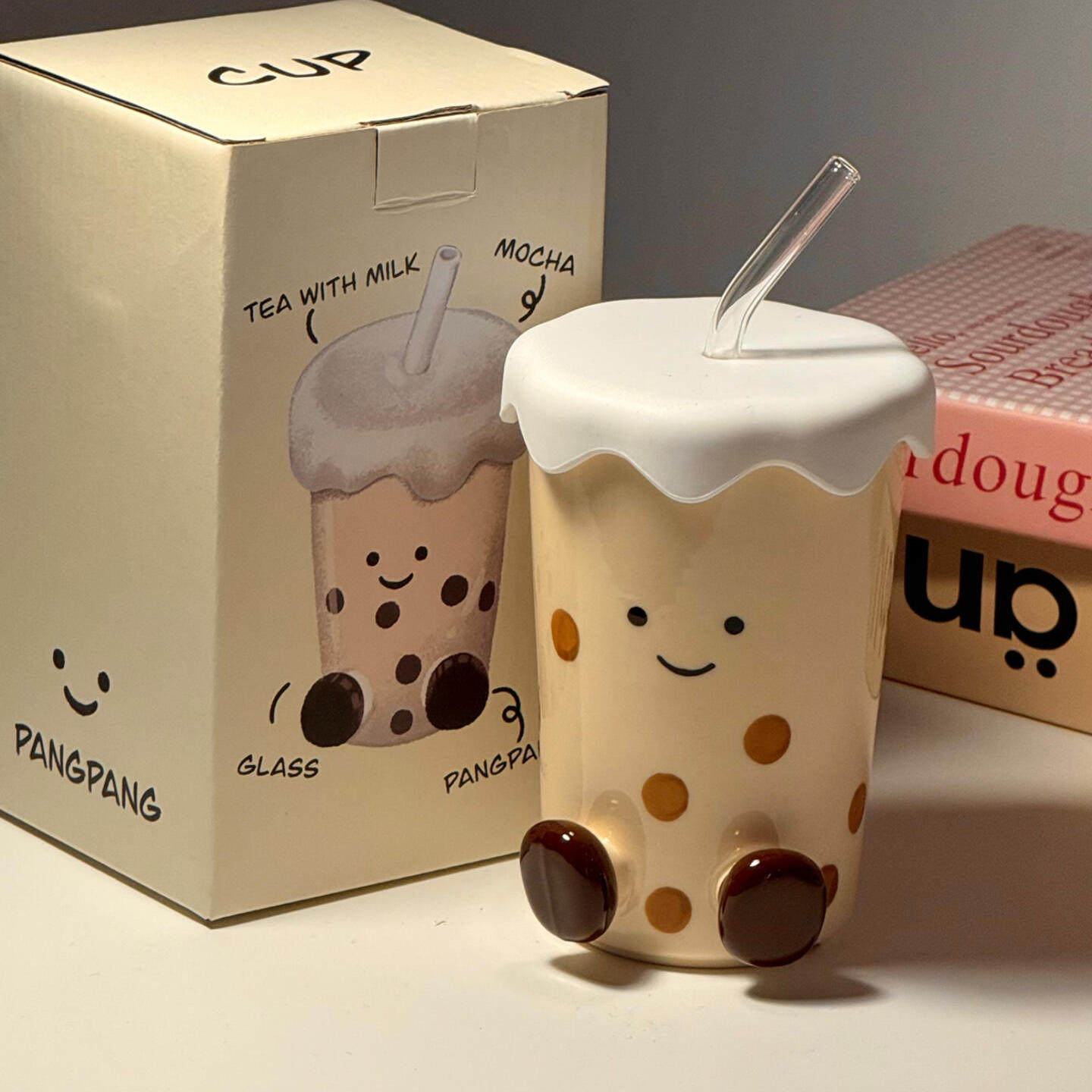MOMO HOME【杯子分享】珍珠奶茶杯可爱陶瓷吸管杯高颜值大容量家