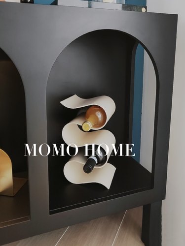 MOMO 现代简约金属S形红酒架样板房酒柜书房客厅餐厅桌面装饰摆件