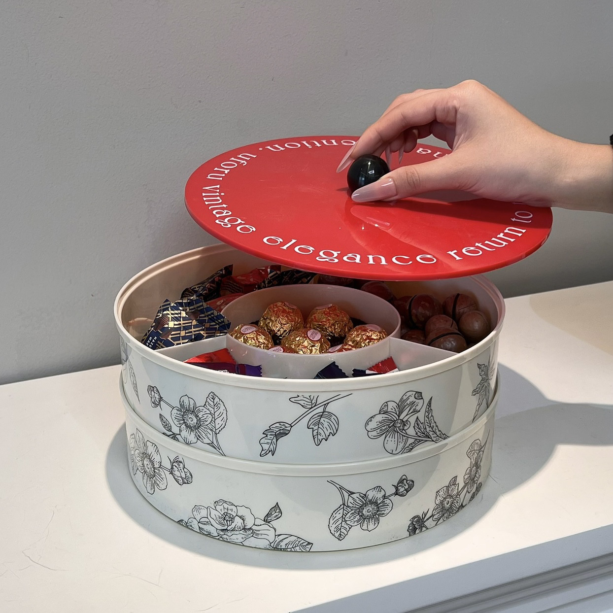 家用复古风果盘客厅茶几食品级