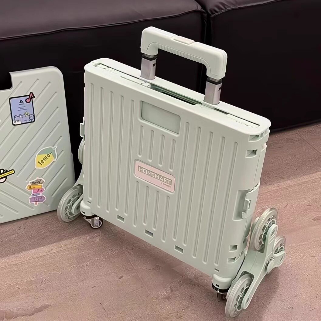 MOMO HOME超轻便折叠小推车购物车带盖便携露营可爬楼多功能买菜