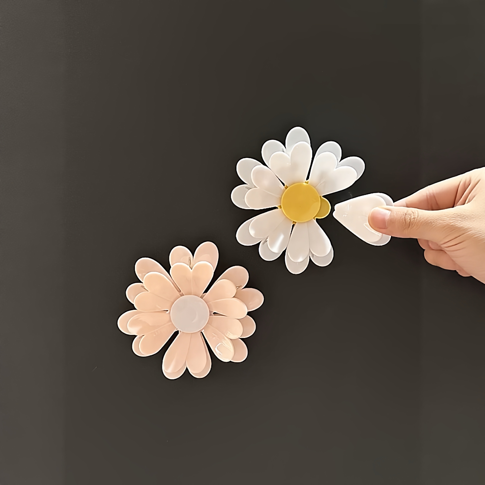 MOMO小雏菊冰箱贴封口夹家用真花朵磁吸密封夹创意食品袋防潮小夹