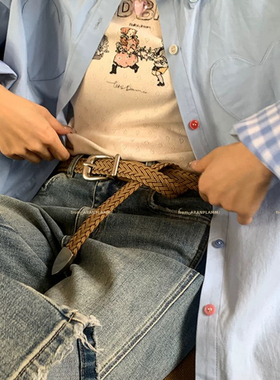 ARAN PLAMM-腰带百搭时尚编织麻花搭配皮带腰封(配盒子包装)