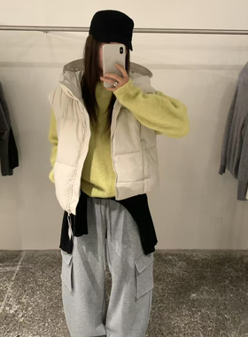 Hand made-冬上新休闲百搭连帽拉链羽绒马甲251522