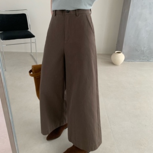 BLESSED MOMENT人手一条简约通勤百搭直筒九分休闲裤FK1080