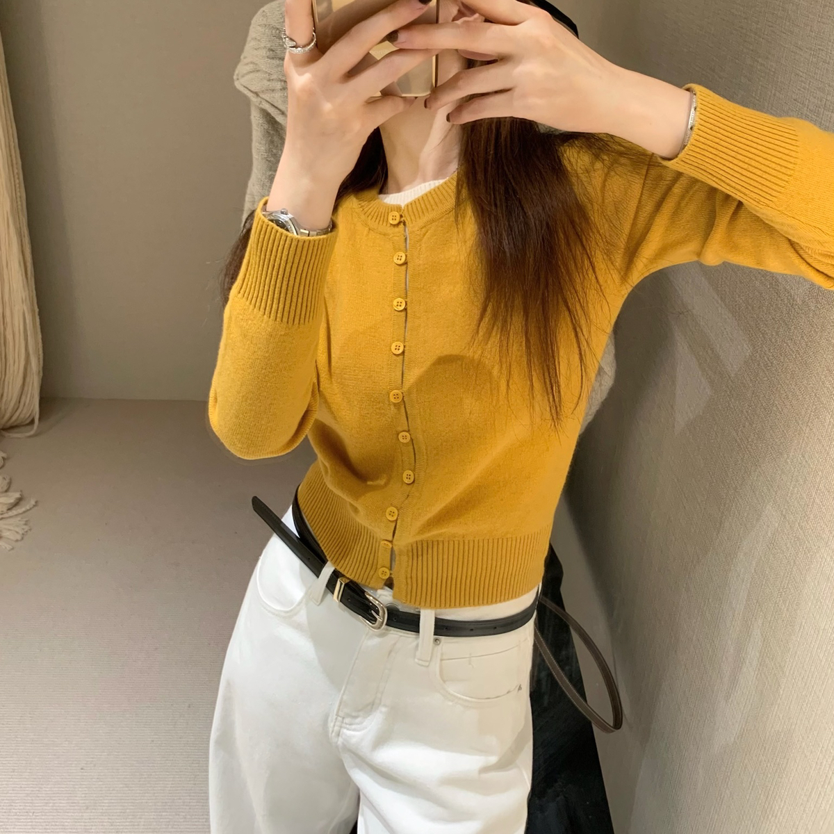 SE丽奴羊毛针织衫（含100羊毛）显瘦不臃肿主理人自留E25b8045