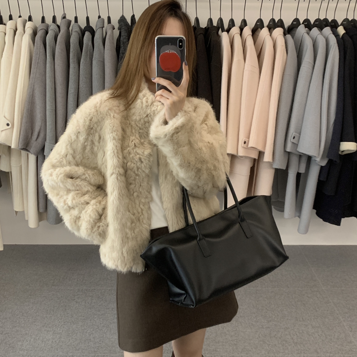 noodle面条家-上新超绝毛毛外套韩系气质百搭高级感短外套N20121