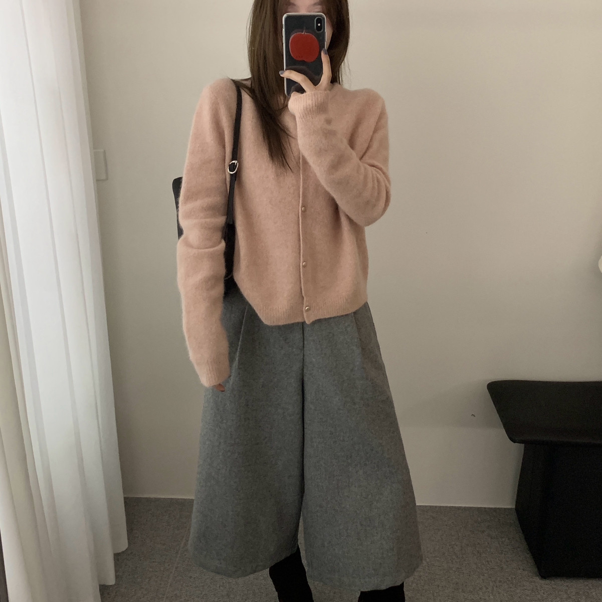 noodle面条家-气质百搭款小金扣羊毛保暖毛衣（含47羊毛）N10216