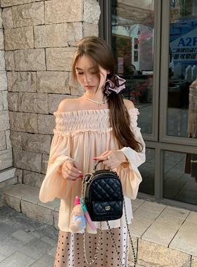 ARAN PLAMM-双肩包新款真皮书包一包三用链条斜挎包双肩包