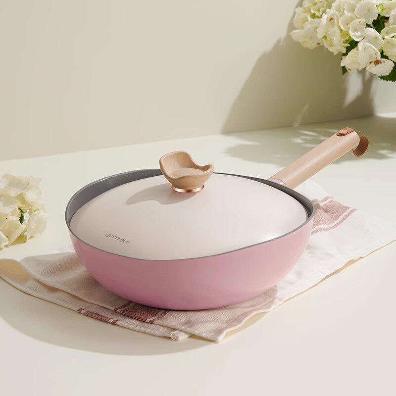 懒米抱抱锅含钛不粘锅陶瓷有钛涂层锅