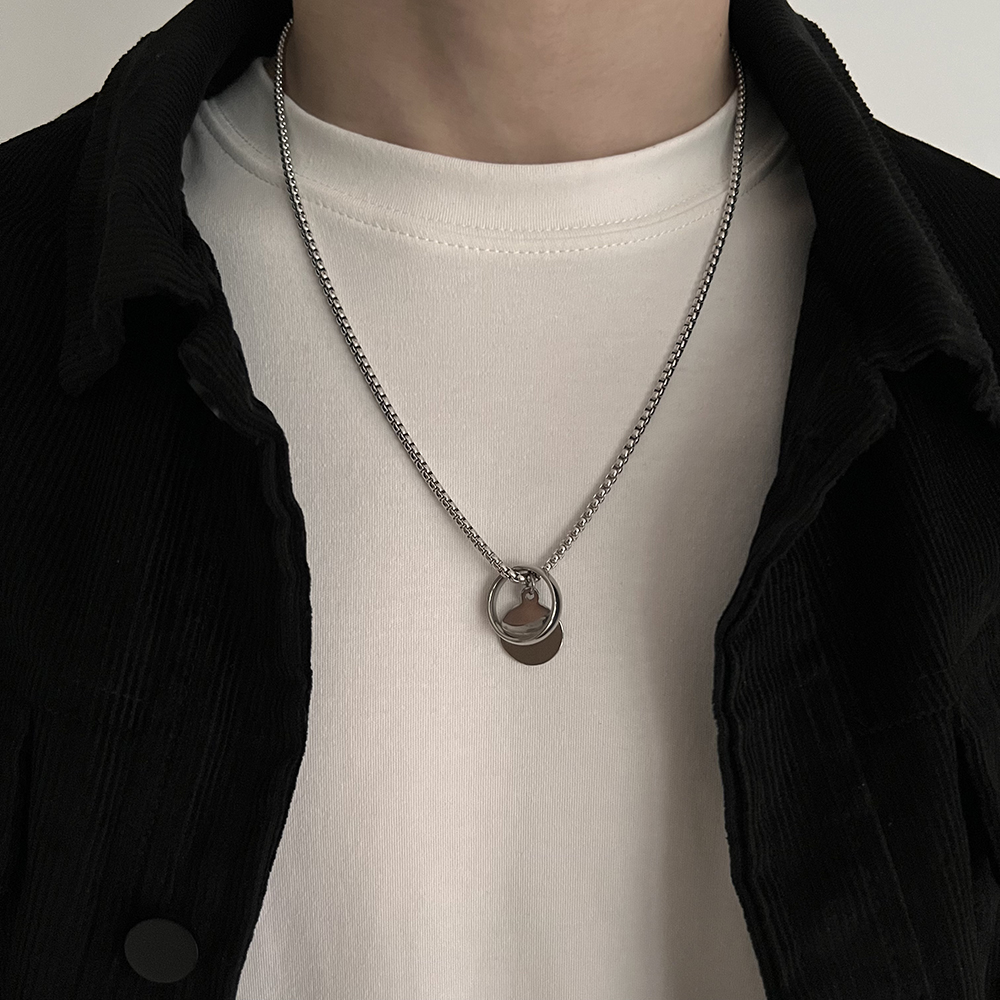 王一博同款毛衣链钛钢ins