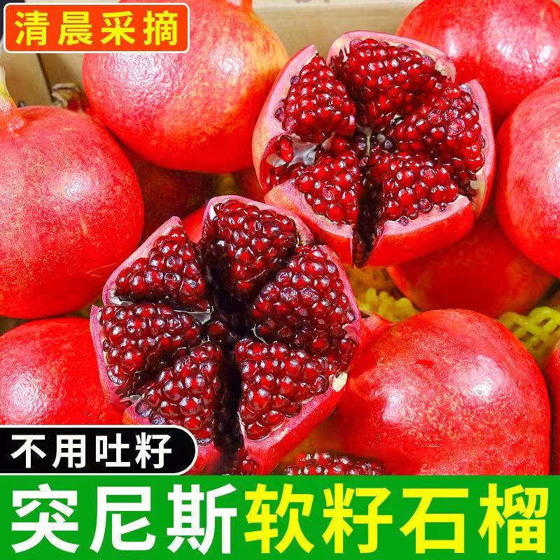 【精品】四川会理突尼斯软籽石榴正宗应季新鲜水果红宝石无籽甜大