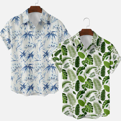 Short Sleeve Shirt Summer Casual Hawaiian Beach Top 休闲衬衫