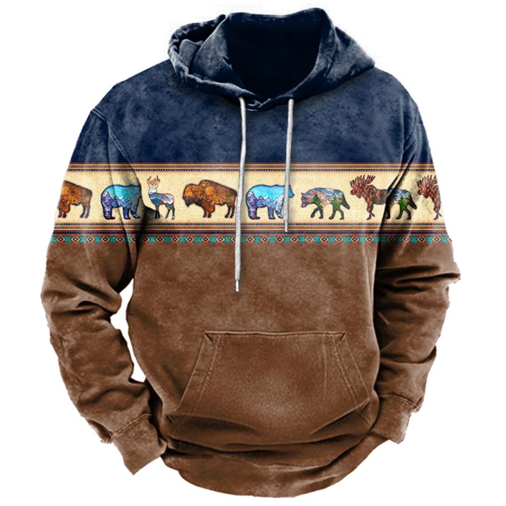 3D printed hoodie with long sleeve hoodie 3D印花连帽长袖卫衣