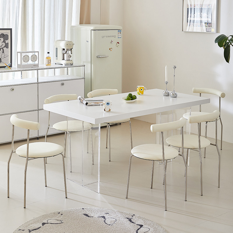 德利丰亚克力悬浮岩板透明餐桌现代简约家用小户型两用新款饭桌子,住宅家具,岩板餐桌,淘宝优惠券,粉丝福利购,淘宝优惠卷