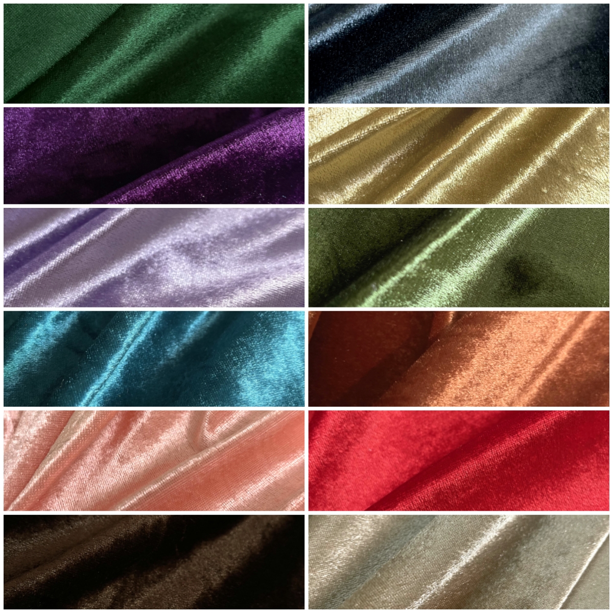 金丝绒毛纯色彩色柔软布料 秋冬流光裙子舞台服装女装设计师面料