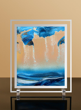 流沙画摆件创意艺术沙漏客厅办公室酒柜电视柜轻奢办公室解压家居