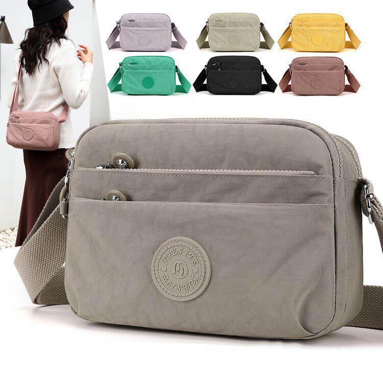 2026新款女士妈妈轻便帆布单肩包多层老人牛津布斜挎包贴身小背包
