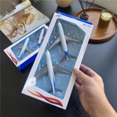 铝合金客机套装 仿真回力客机玩具儿童男孩航空波音777小飞机礼物