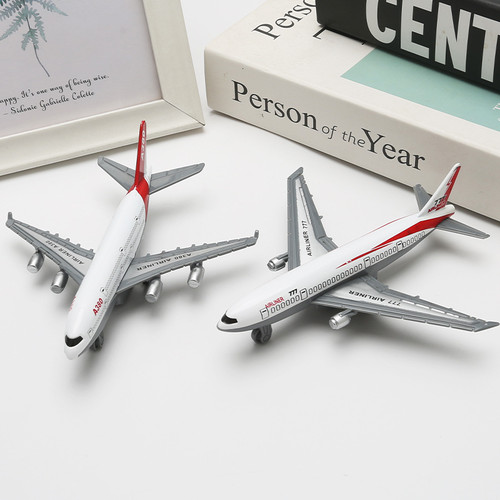 两只原装！出口订单！儿童合金回力客机模型A380波音777模型玩具