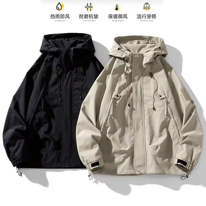 秋冬季新款男士夹克衫外套潮流时尚百搭外衣帅气韩版青年上衣男女