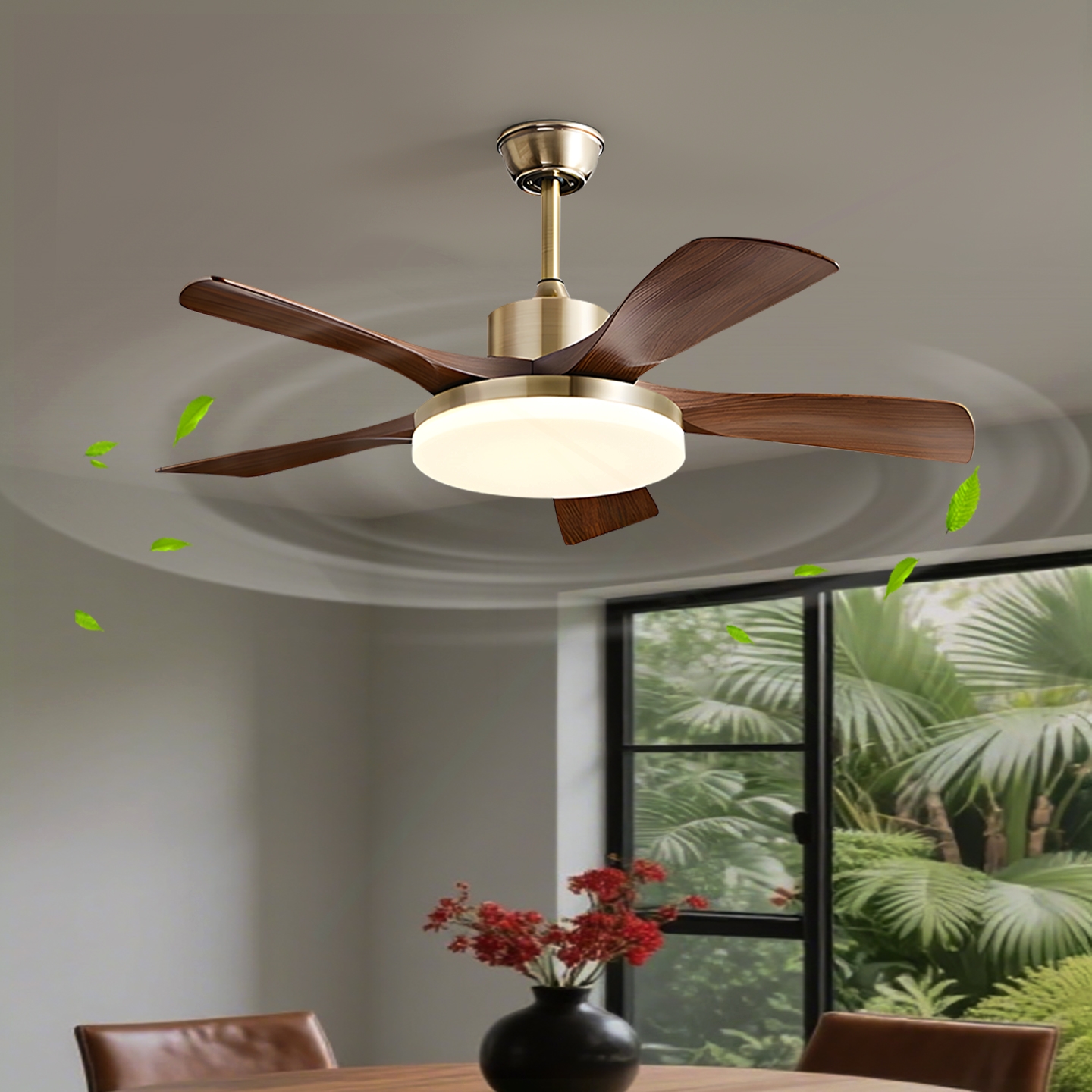 中古风风扇灯客厅吊扇灯2025新款