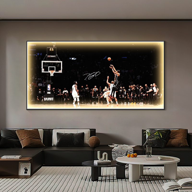 NBA球星杜兰特挂画篮球主题灯画