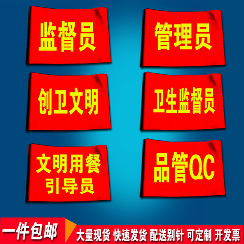 DIY卫生监督员红袖章监督管理员