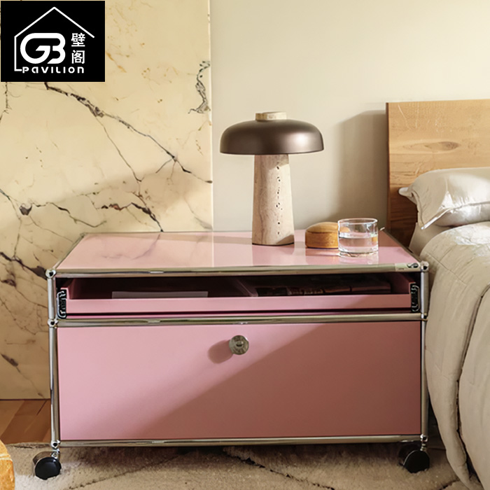 卧室简约复古中古床头柜USM柜