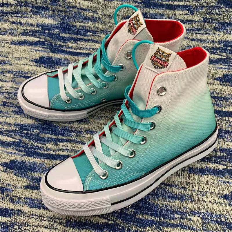 适配匡威1970s白蓝水波纹经典帆布鞋白蓝渐变色鞋带原装