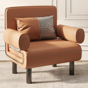 牧欣科技布沙发床两用单人可折叠懒人沙发椅小户型客厅午睡午休床