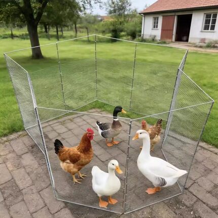 户外可折叠家禽围栏鸡笼家用庭院防黄鼠狼鸡舍鸡鸭鹅兔散养防护栏