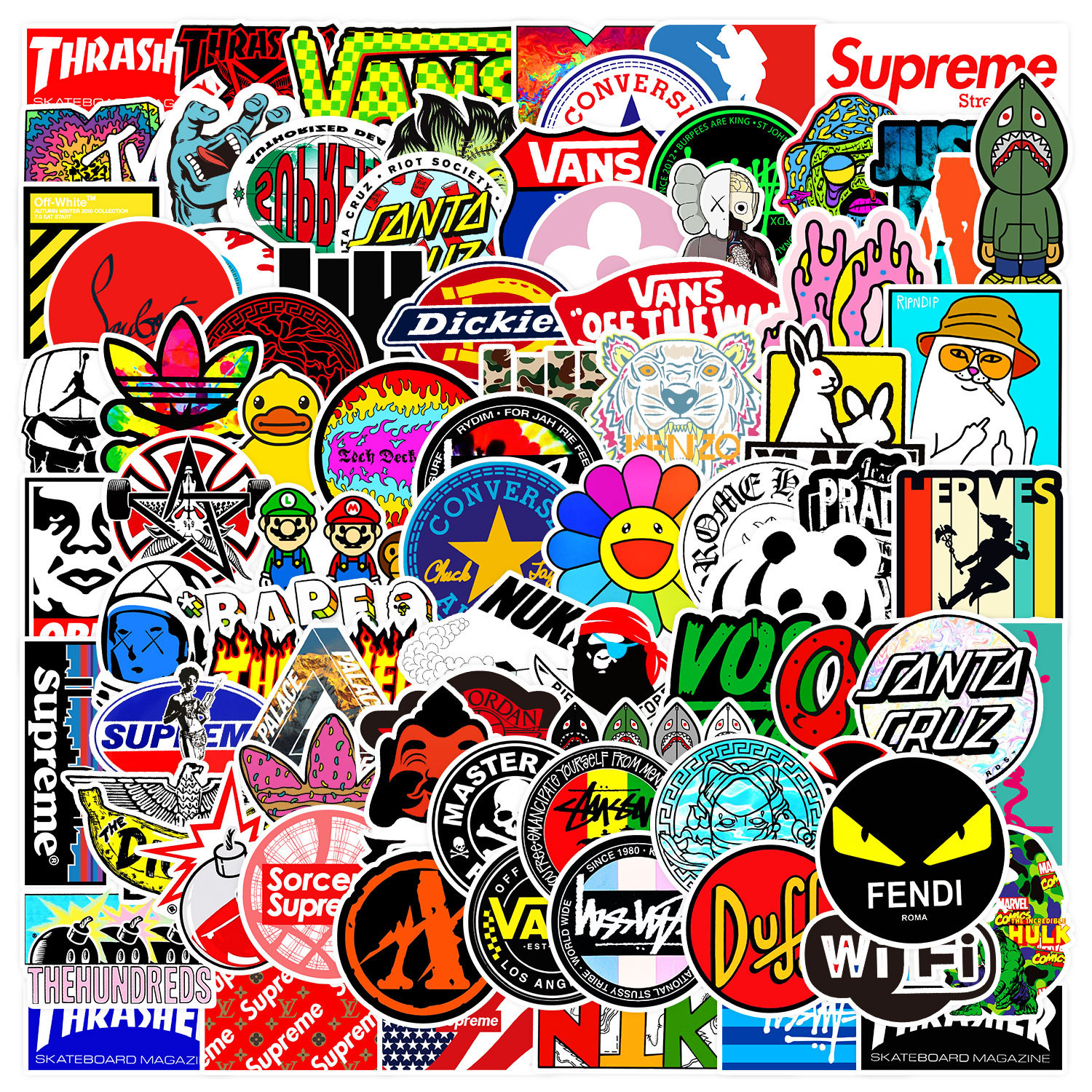 不重复潮牌贴纸手机电脑笔记本