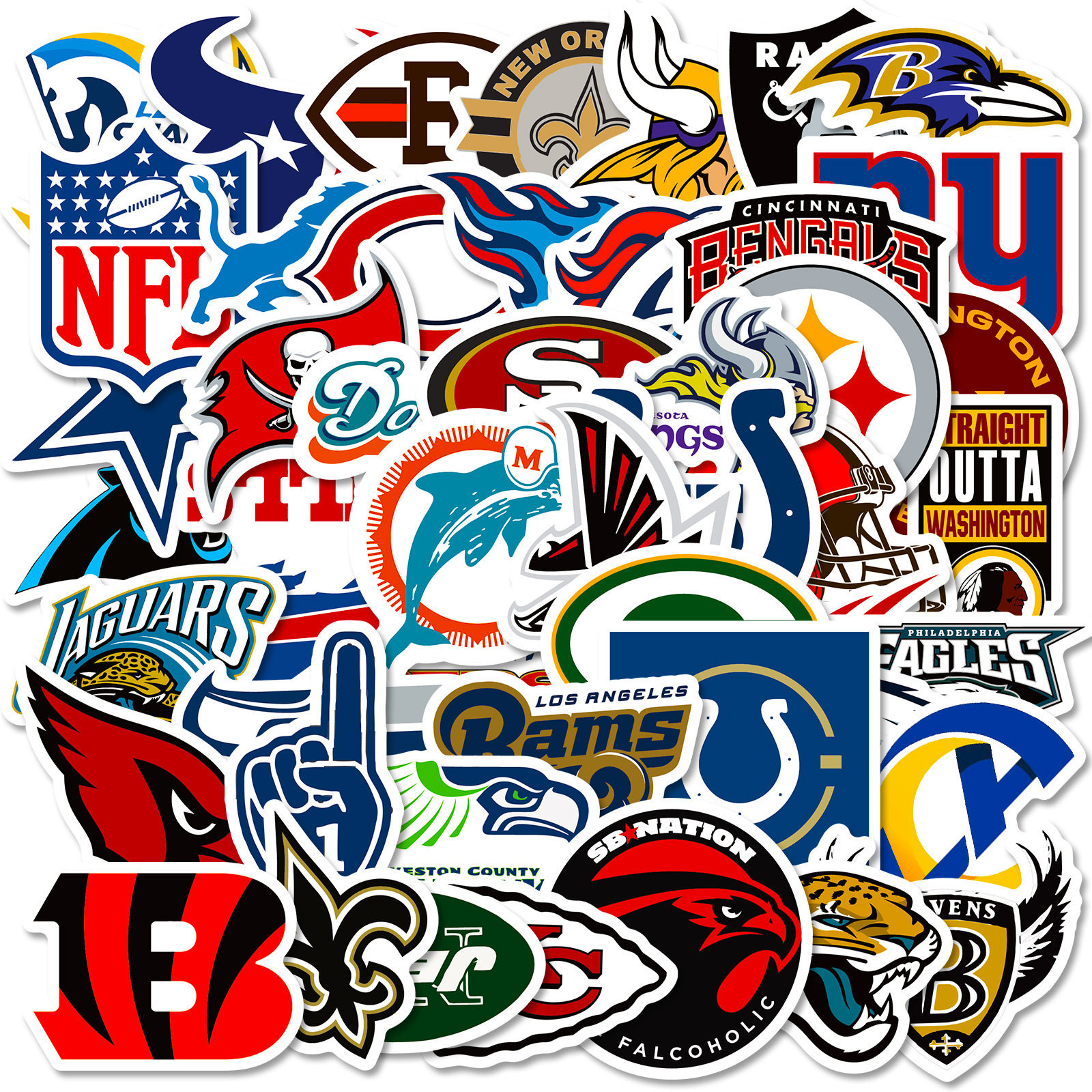 50张超级碗贴纸卡通super bowl橄榄球体育运动球类贴画手机笔记本