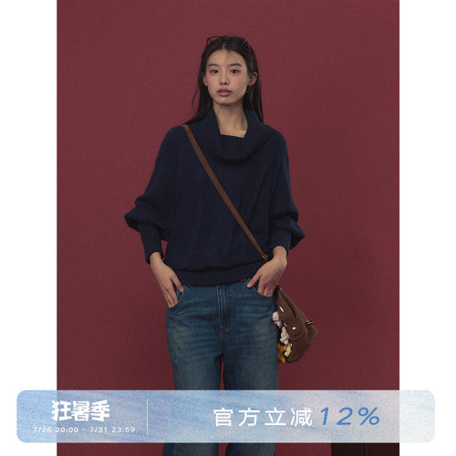 ANNACUTE蝙蝠袖套头毛衣
