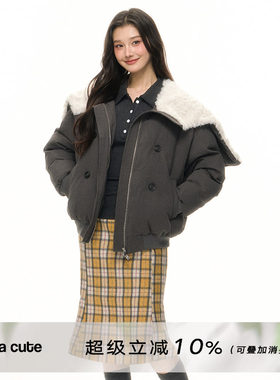 巴恩风毛绒韩版棉服外套