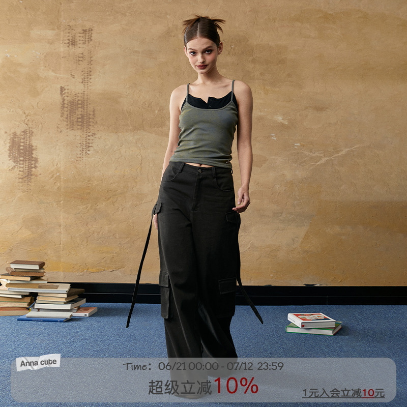 假两件修身内搭吊带背心