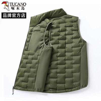 啄木鸟轻薄短款羽绒服男款2025新款冬季立领时尚外衣休闲保暖外套