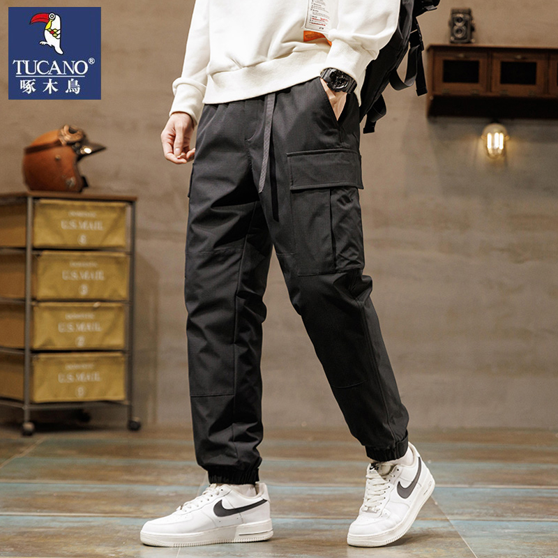 啄木鸟2026新款羽绒裤男外穿冬季加厚90白鸭绒男士防风防水工装裤,男装,羽绒裤,淘宝优惠券,粉丝福利购,淘宝优惠卷