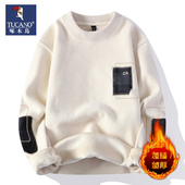 2026新款 针织衫 韩版 啄木鸟毛衣男士 宽松加厚加绒保暖衣圆领打底衫