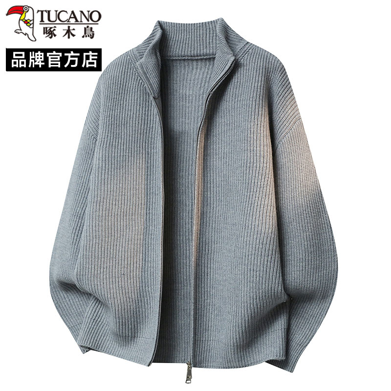 啄木鸟2025新款肌理感立领毛衣