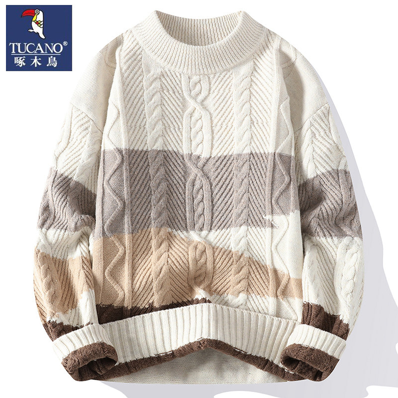 啄木鸟男士半高领针织衫秋冬季设计感毛衣高级感内搭打底衫男保暖,男装,针织衫/毛衣,淘宝优惠券,粉丝福利购,淘宝优惠卷