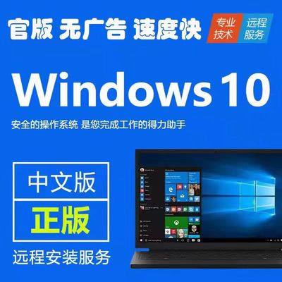 正版win10系统安装专业版家庭版纯净电脑远程重装windows10升级11