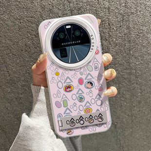 findx7保护套findx7ultra全包oppo防摔findx5por软壳findx6pro带支架小新X7女彩银 适用oppofindx7手机壳新款