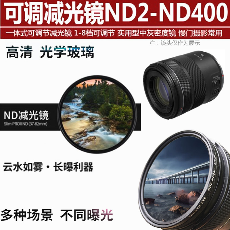 适用 佳能RF85mm F2 STM中远摄定焦镜头ND减光镜 R R5 R6微单滤镜