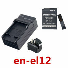 EN-EL12电池 适用尼康 S9500 S9200 S6300 P310 P300 相机充电器