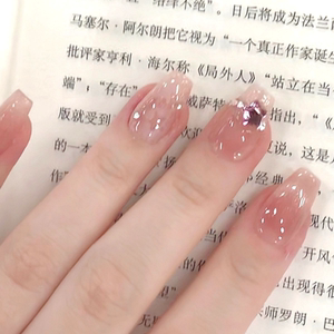 【舞指婵】蜜桃星芒星星猫眼丨水光清透美甲甜妹专属纯手工穿戴甲